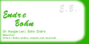 endre bohn business card